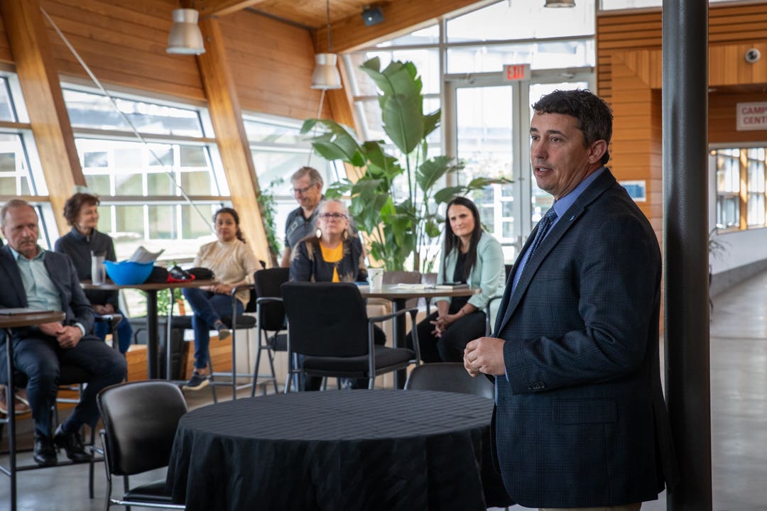 NLC President and CEO Todd Bondaroff speaks to a group.