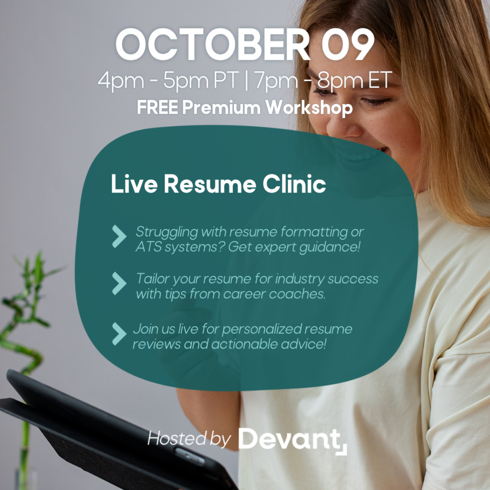 Devant: Live Resume Clinic