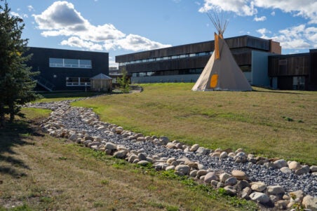 Indigenous Education's Teepee on Dawson Creek campus