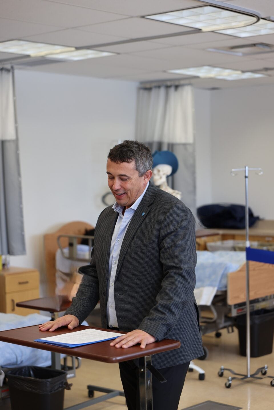 Todd Bondaroff gives a speech