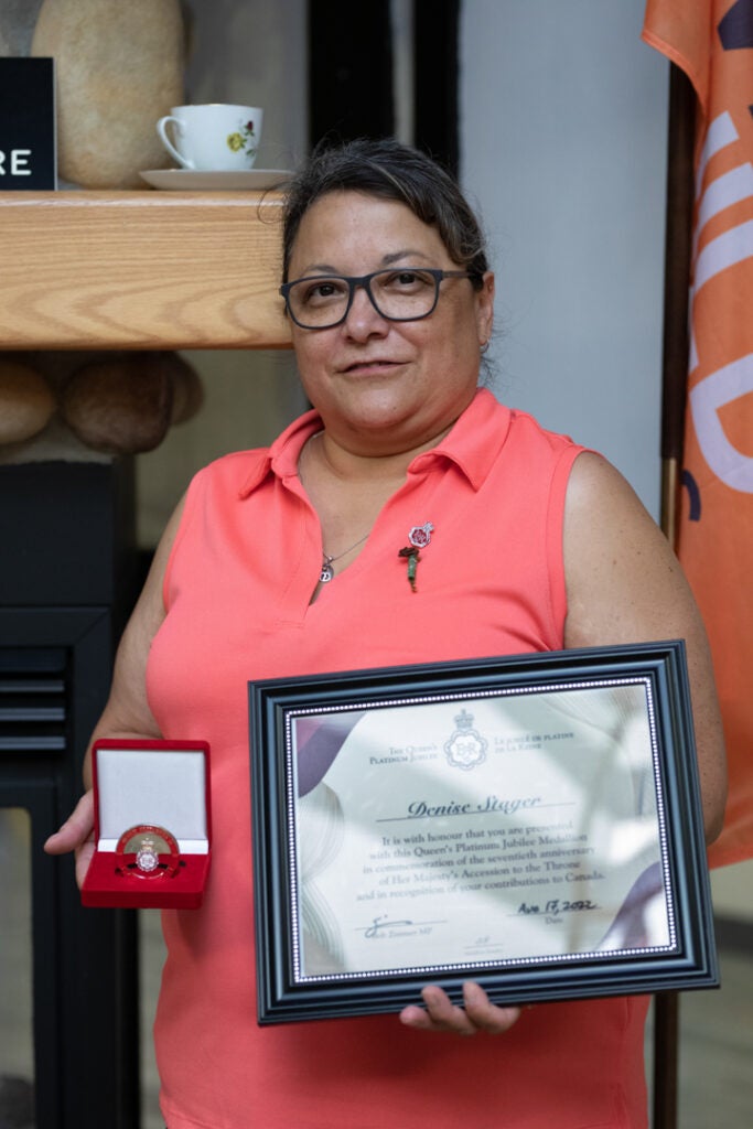 Denise Stager awarded Queen’s Platinum Jubilee medallion